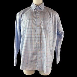 Jos A Bank Traveler Collection Dress Shirt Traditional Fit Plaid Men's XL (496)